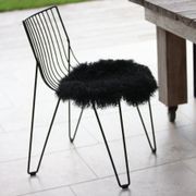 Tibetan Lambskin Seat Warmer- Black gallery detail image
