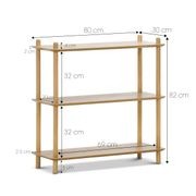 Rakk Low Bookshelf | Natural Oak gallery detail image