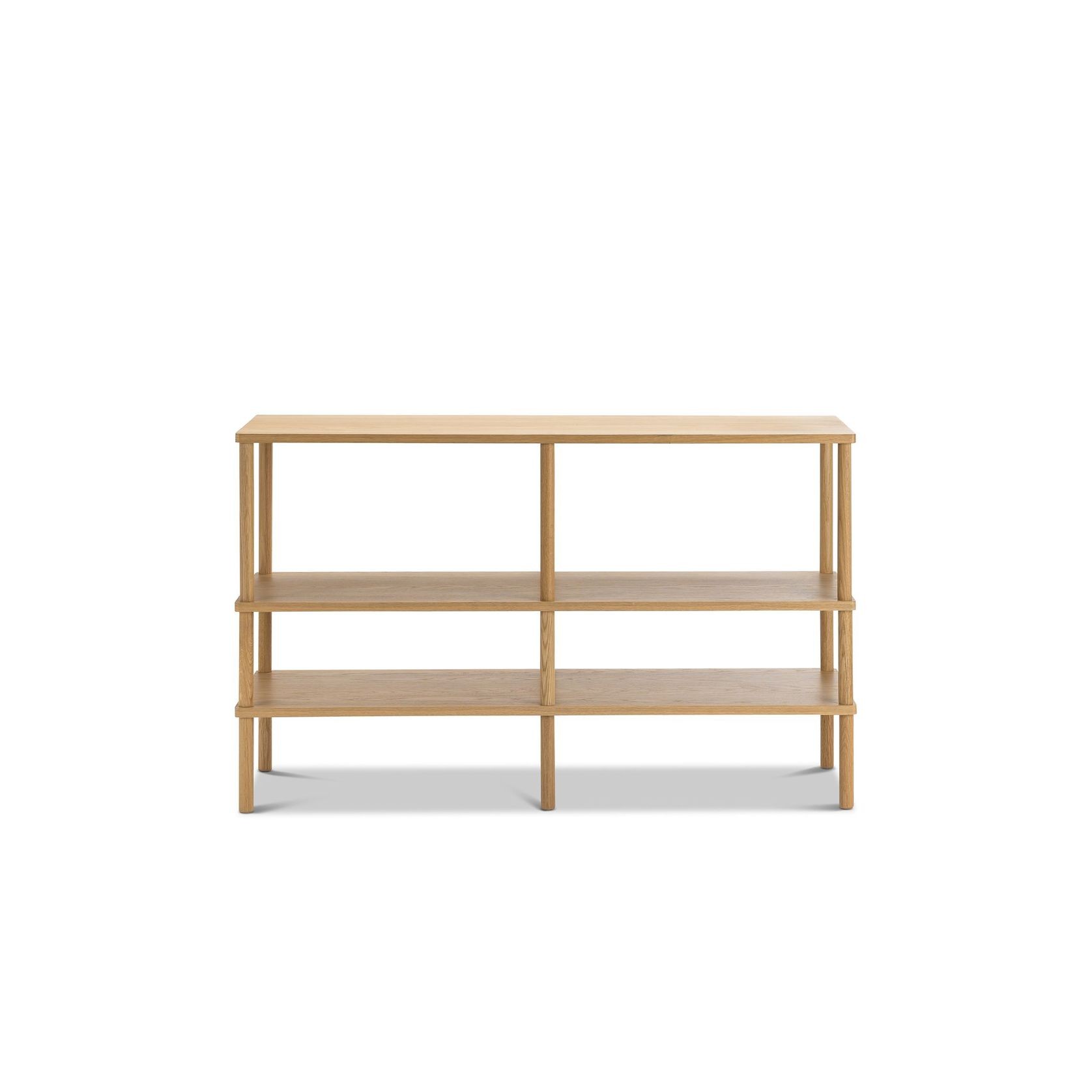 Rakie Wide Display Shelving Unit | Natural Oak gallery detail image