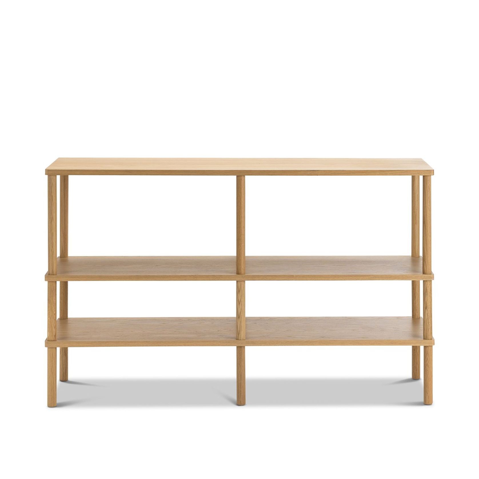Rakie Wide Display Shelving Unit | Natural Oak gallery detail image