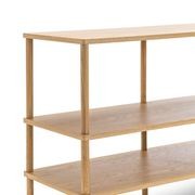 Rakie Wide Display Shelving Unit | Natural Oak gallery detail image