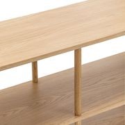 Rakie Wide Display Shelving Unit | Natural Oak gallery detail image