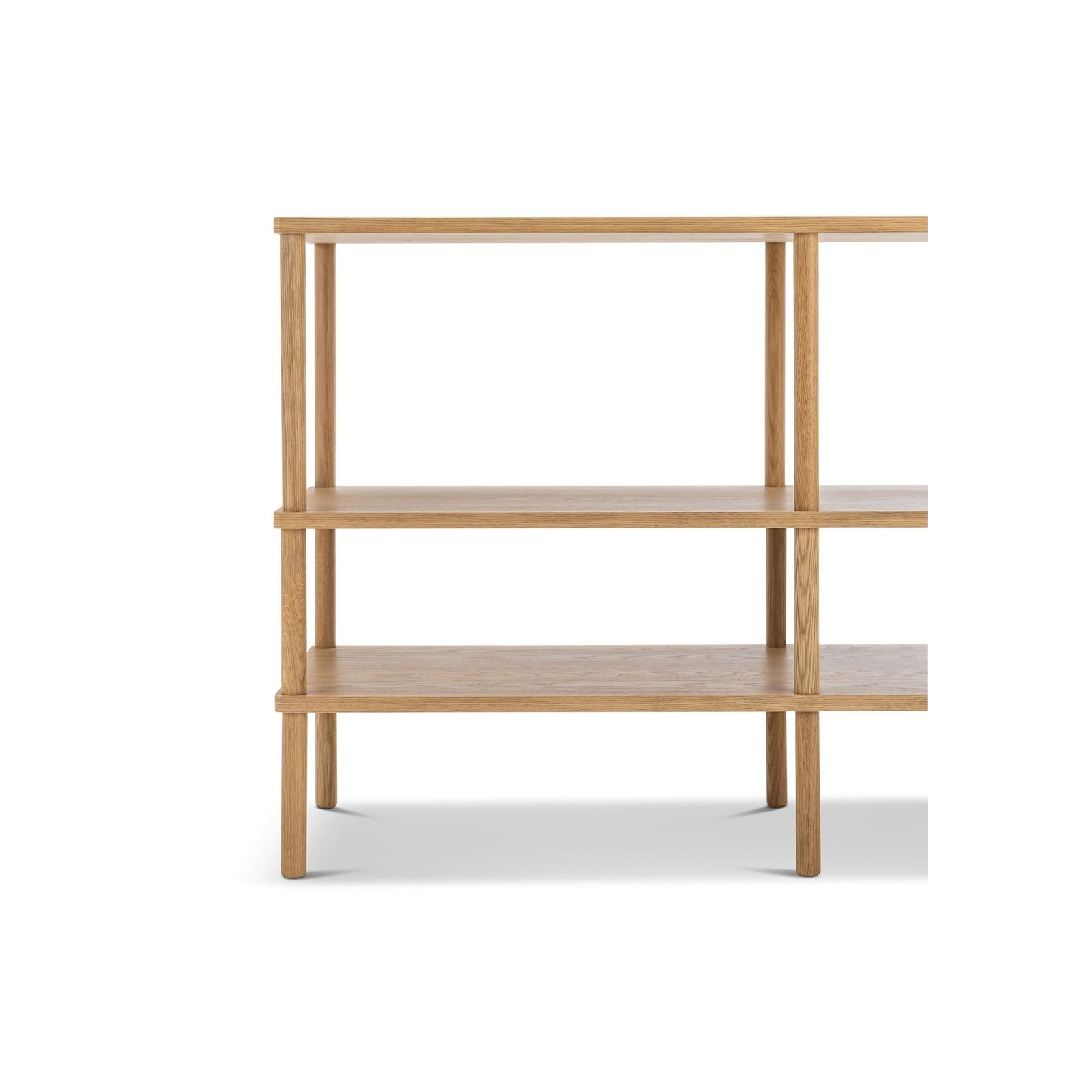 Rakie Wide Display Shelving Unit | Natural Oak gallery detail image