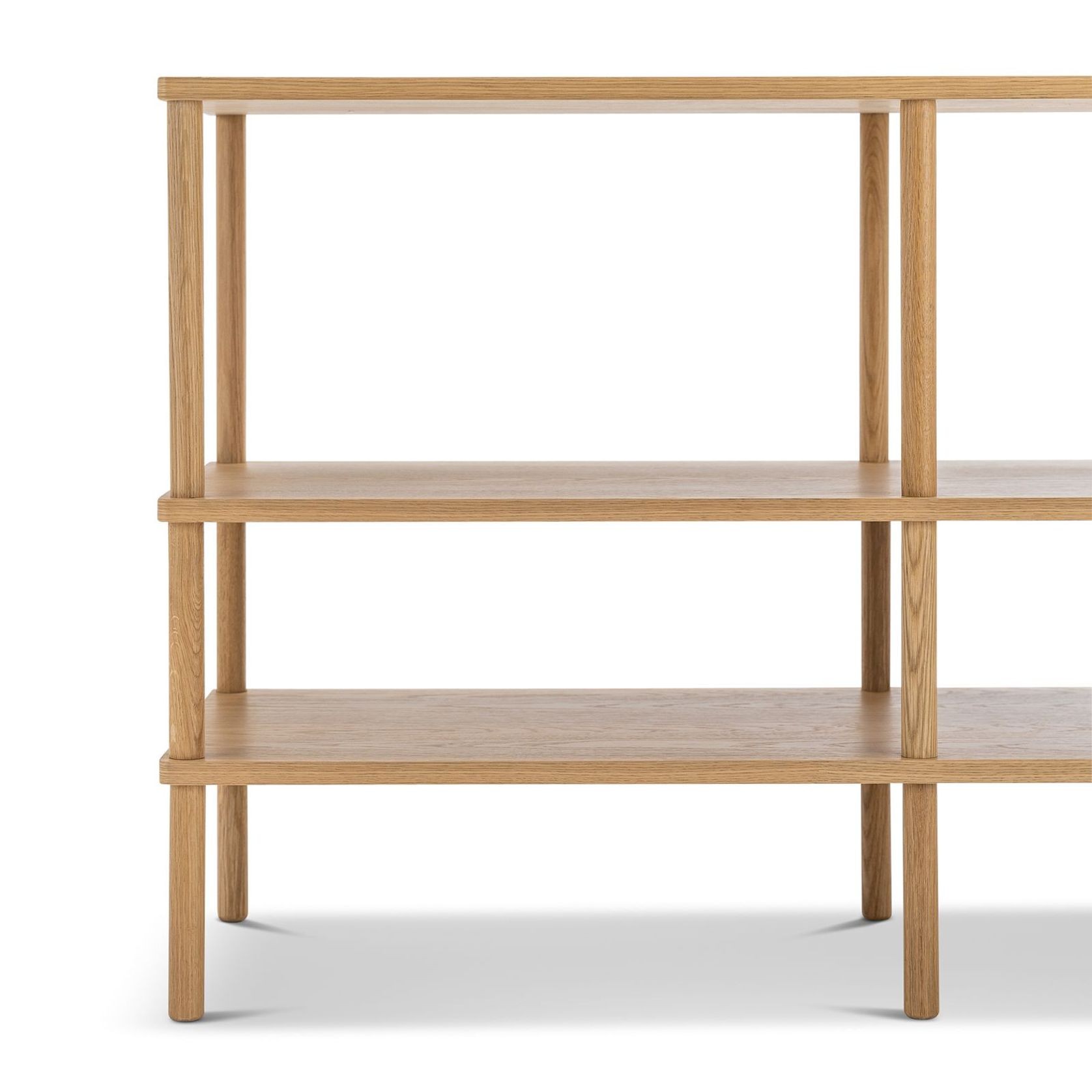 Rakie Wide Display Shelving Unit | Natural Oak gallery detail image