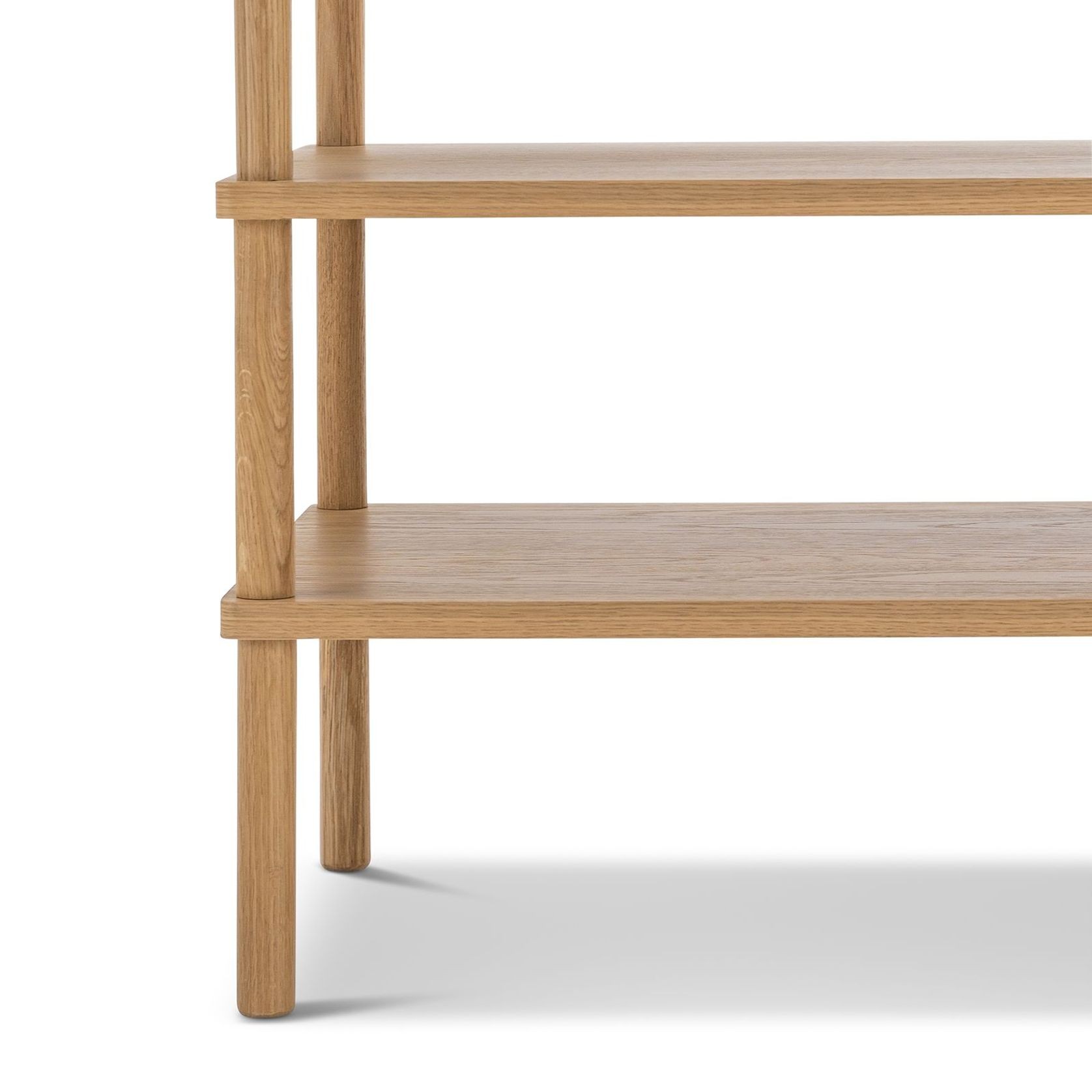 Rakie Wide Display Shelving Unit | Natural Oak gallery detail image