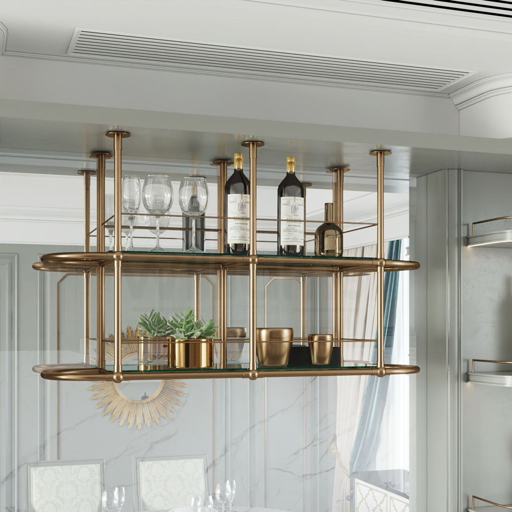 Bespoke Luxe Shelving Solutions - Celling Mounted gallery detail image