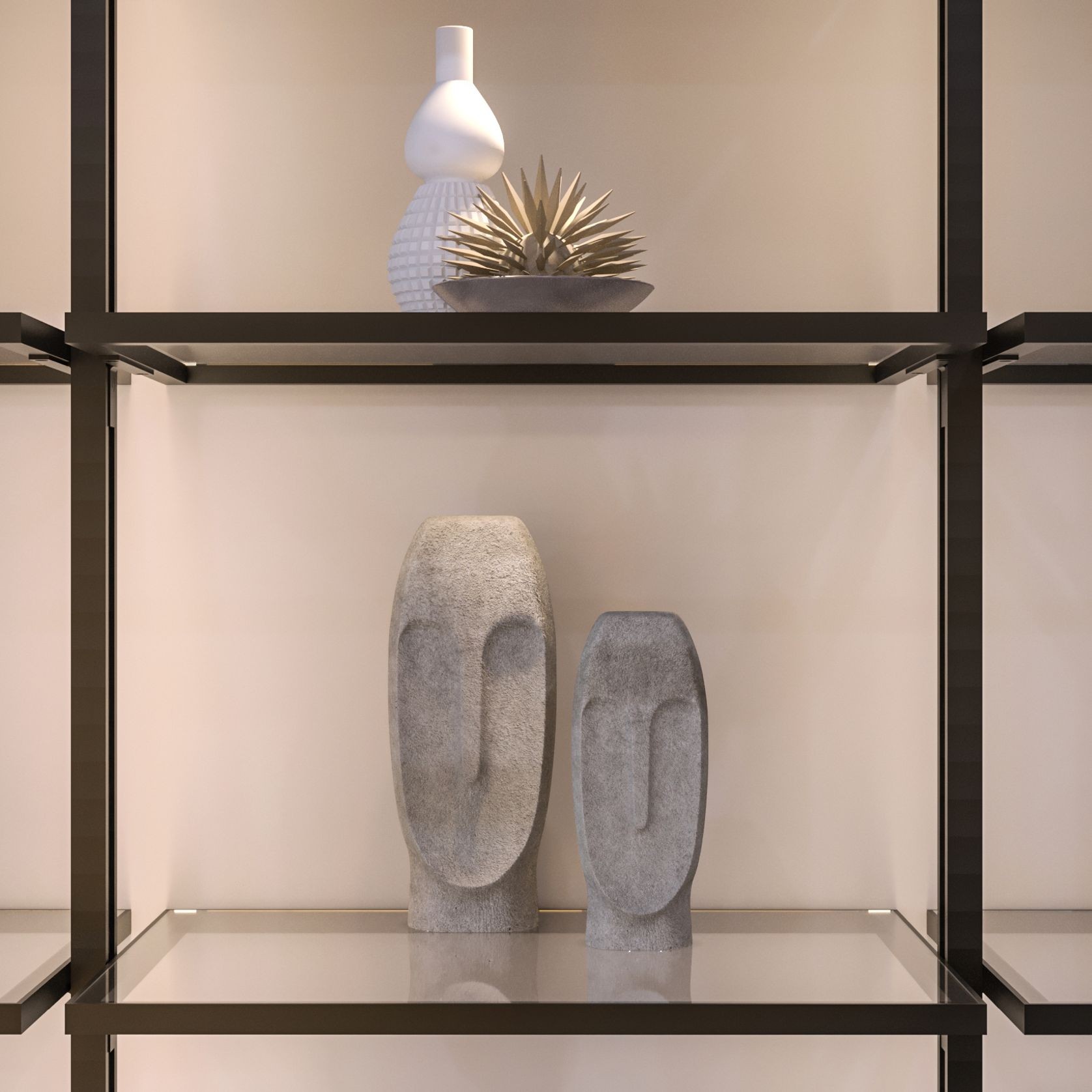 Custom Home Office Shelving Unit & Standing Desk gallery detail image