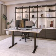 Custom Home Office Shelving Unit & Standing Desk gallery detail image