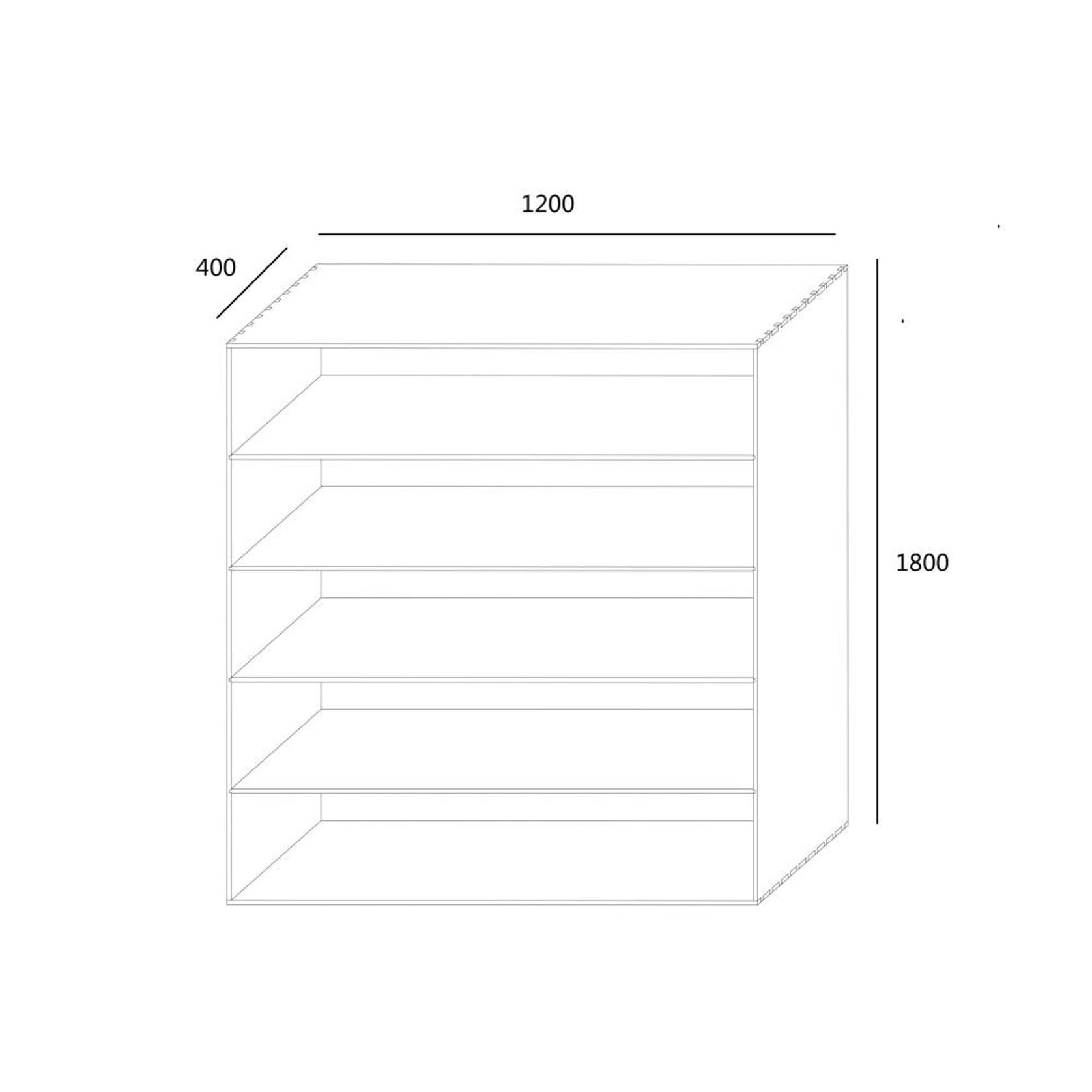Stax Hardwood Bookcase | Rustic Walnut | Wide 1.2m gallery detail image