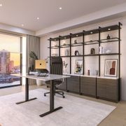 Custom Home Office Shelving Unit & Standing Desk gallery detail image