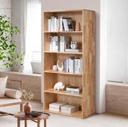 Stax Hardwood Bookcase | Natural | Narrow (800mm) gallery detail image