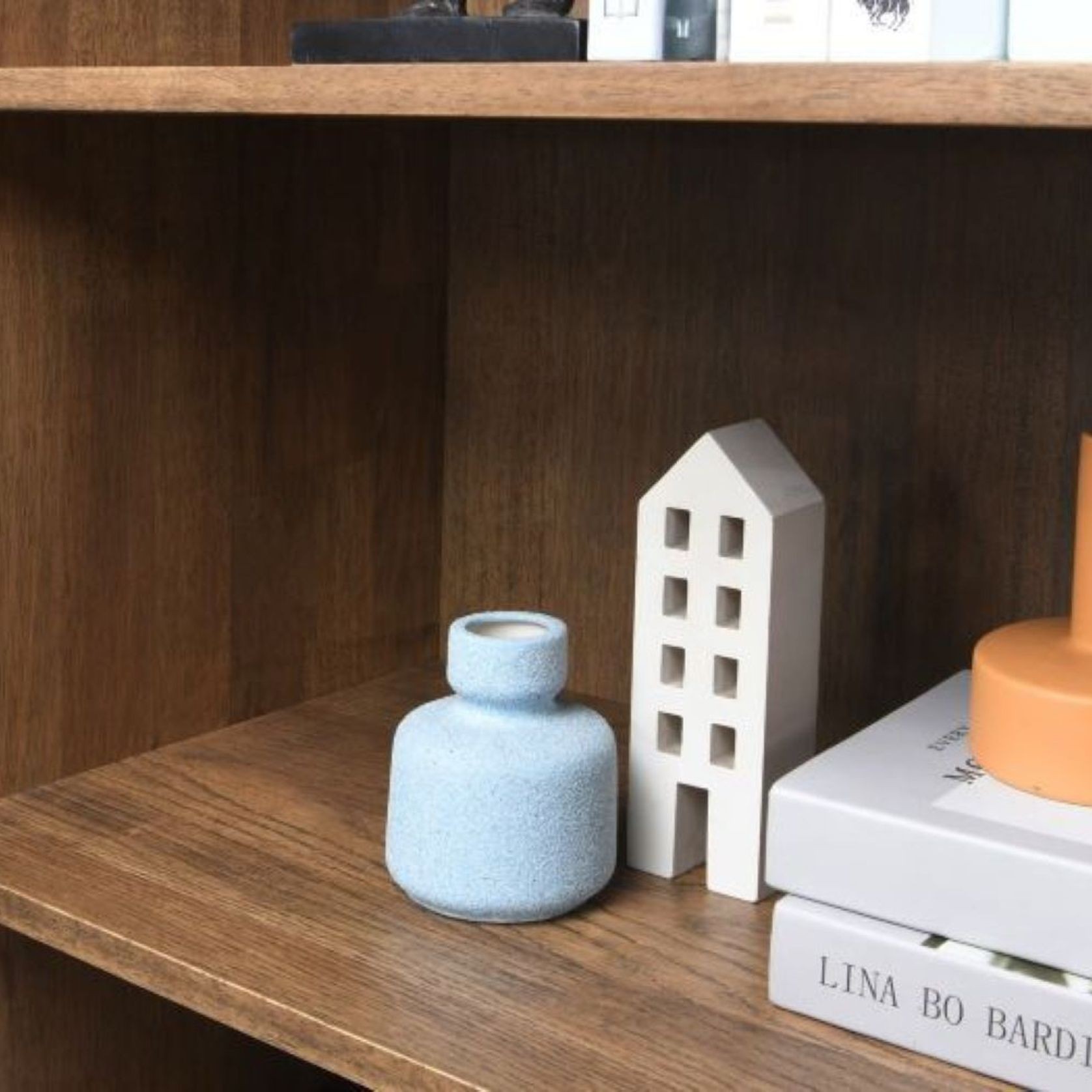 Stax Hardwood Bookcase | Rustic Walnut | Wide 1.2m gallery detail image