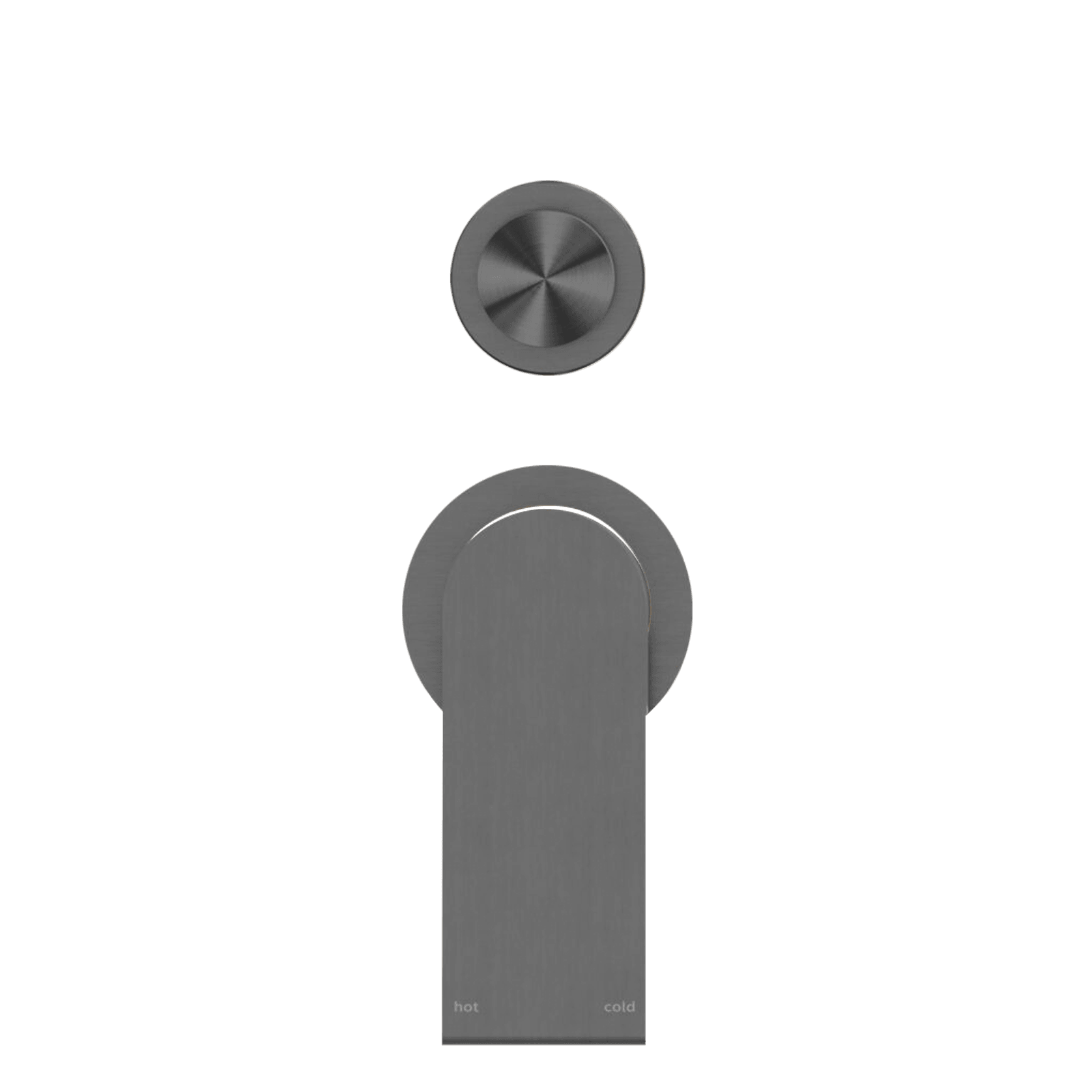 Bianca Shower Mixer & Divertor Back Plate | Gun Metal gallery detail image