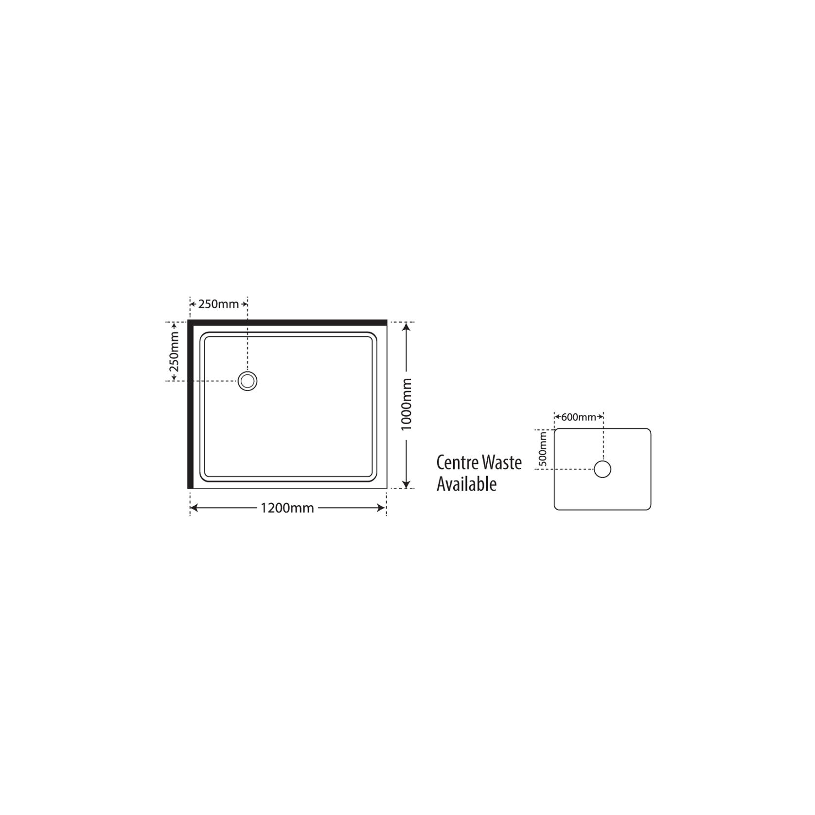 Horizon 2 Sided Sliding Door Shower with Clear Glass gallery detail image
