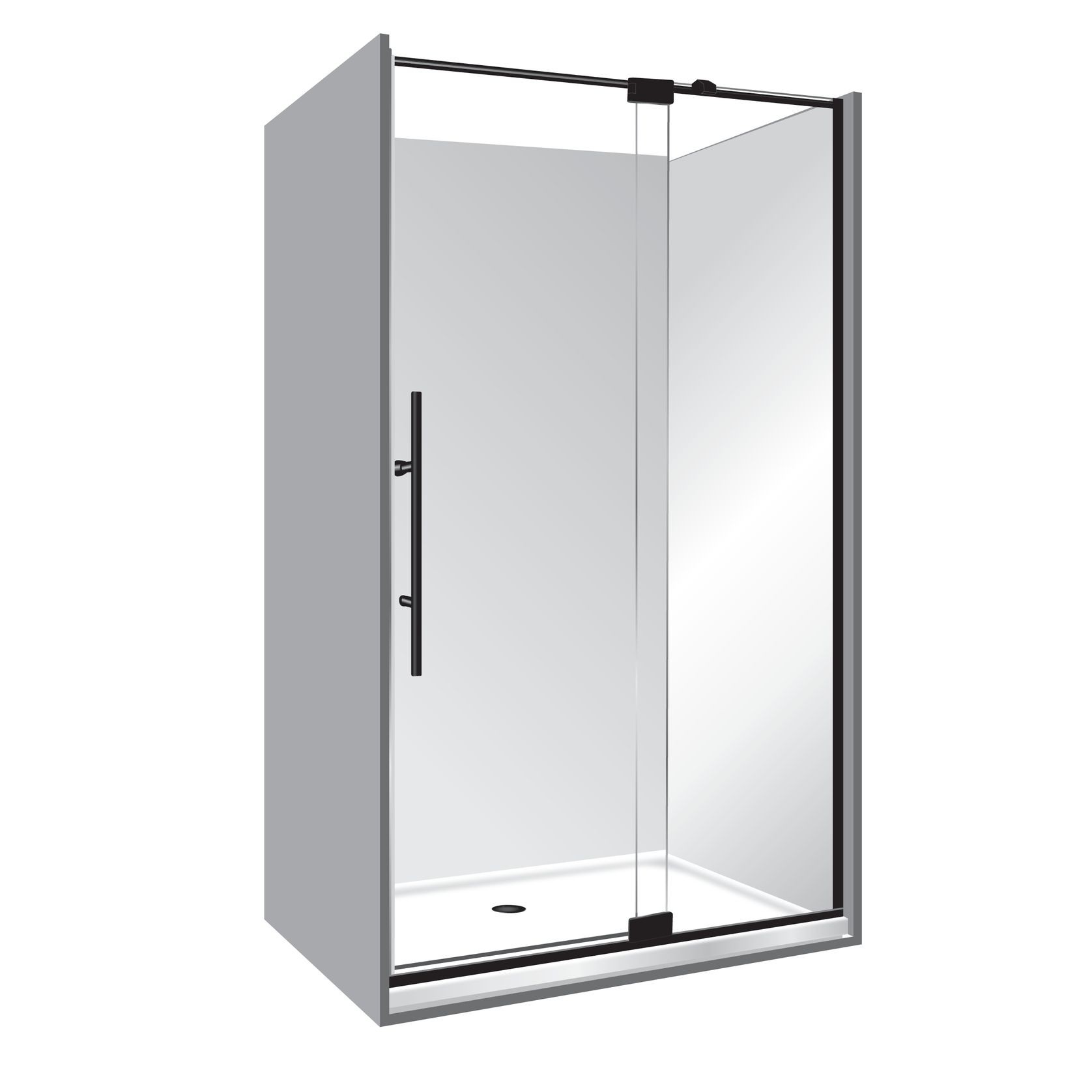 Adjustable Frameless Pivot Alcove 1000x1200x1000 gallery detail image
