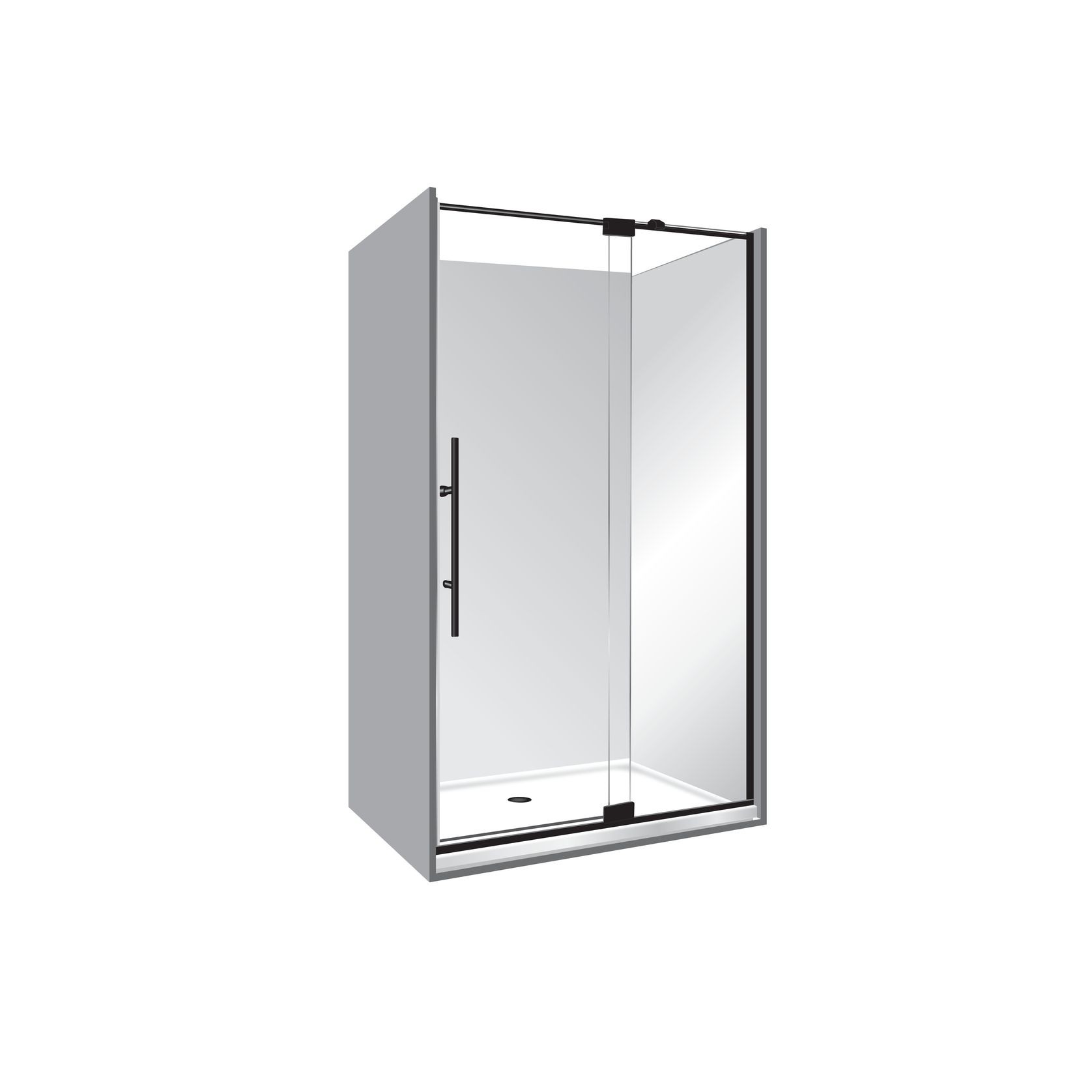 Adjustable Frameless Pivot Alcove 900x1200x900 gallery detail image