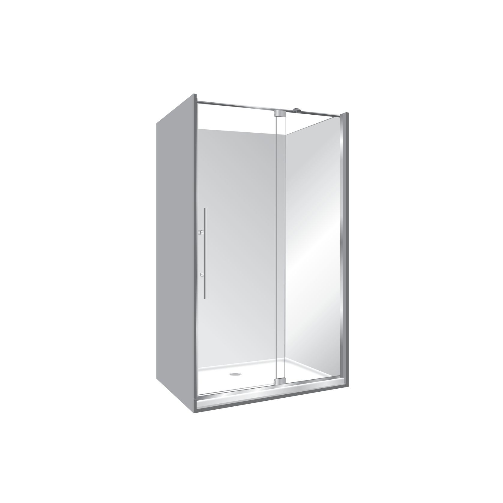 Adjustable Frameless Pivot Alcove 1000x1200x1000 gallery detail image