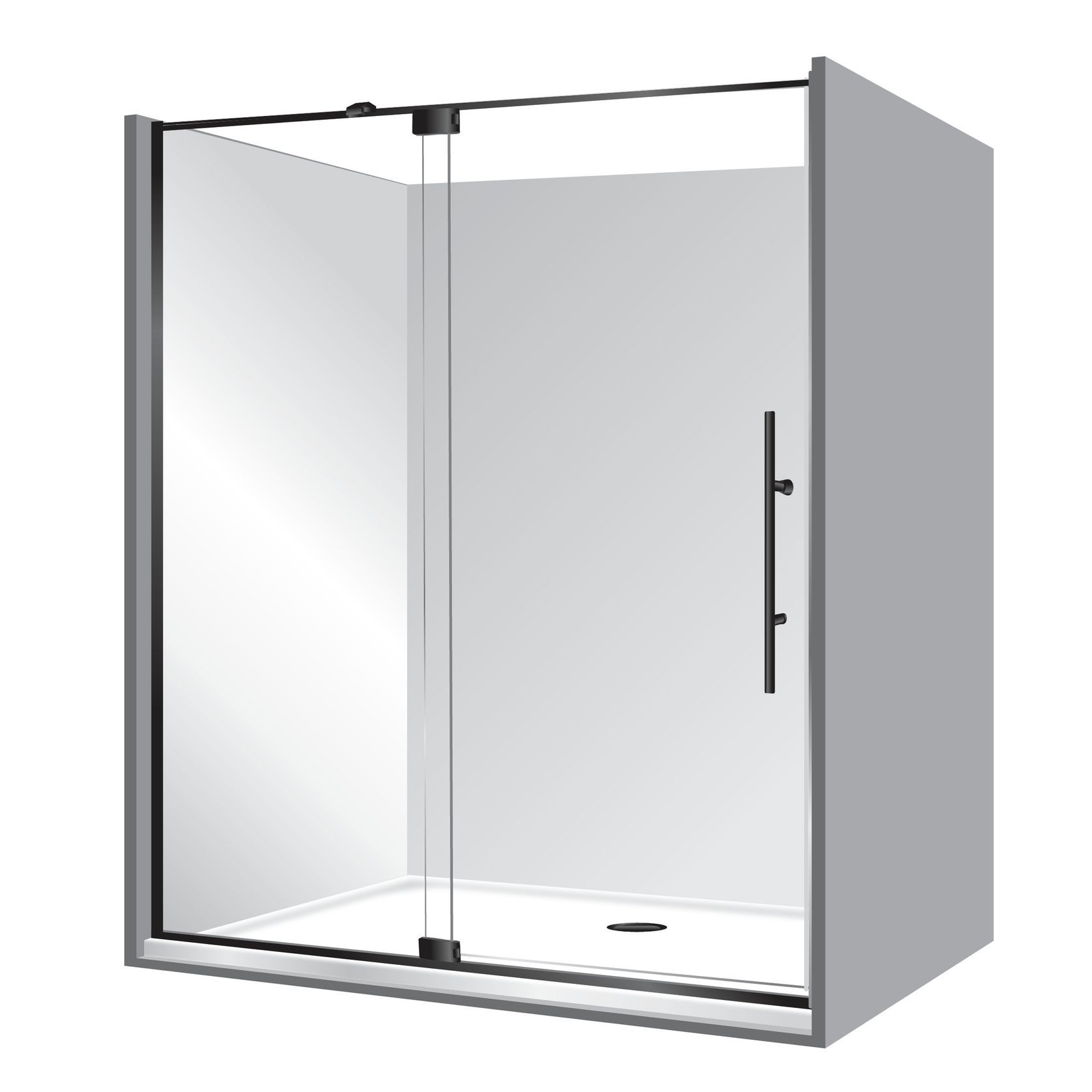 Adjustable Frameless Pivot Alcove 1000x1400x1000 gallery detail image