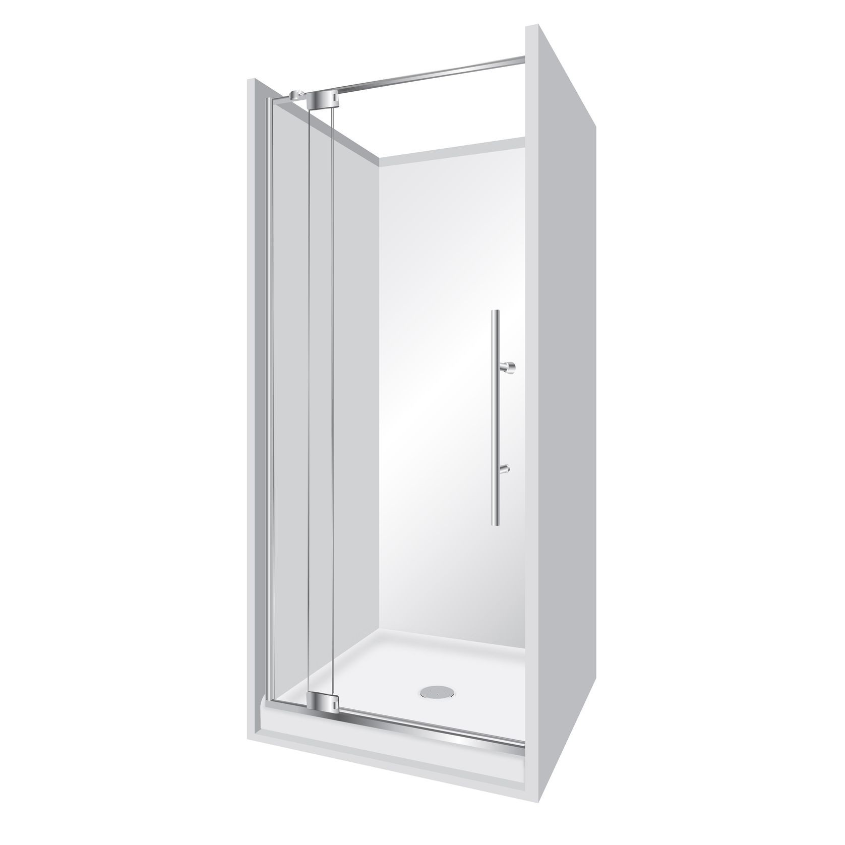 Adjustable Frameless Pivot Alcove 1000 gallery detail image