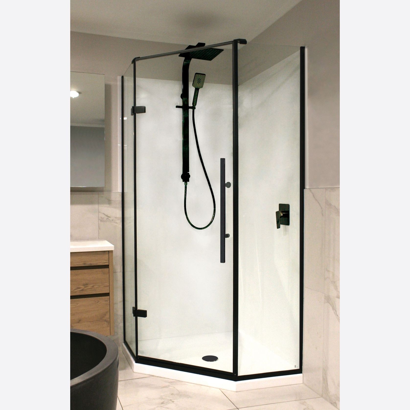 Adjustable Frameless Pivot Showers gallery detail image