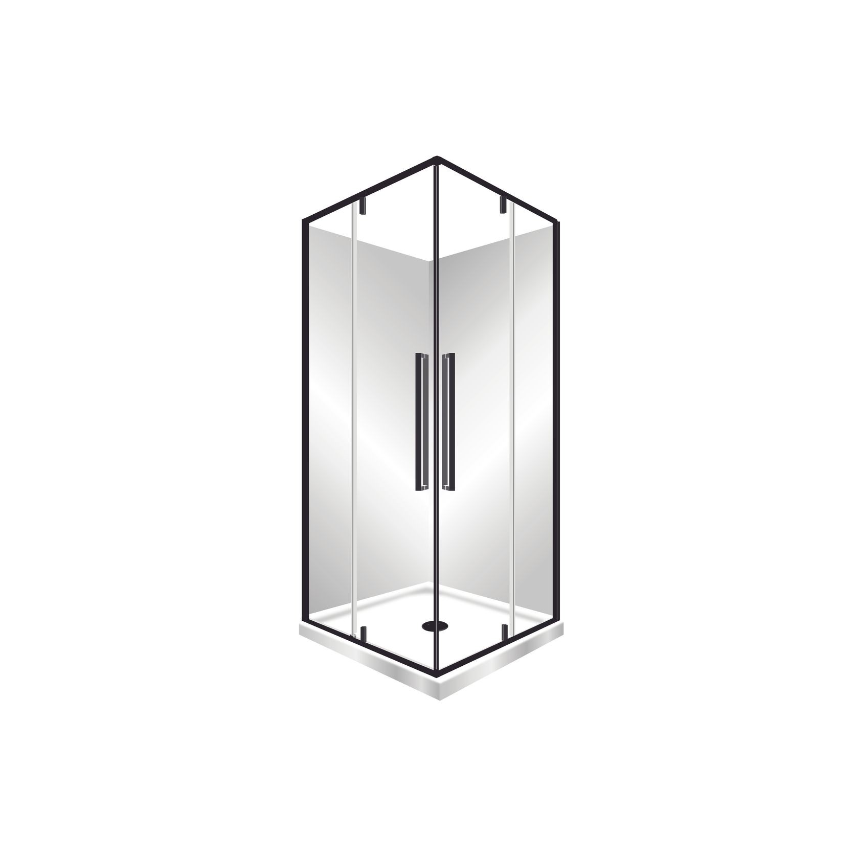 Horizon Corner Entry Pivot Door Shower gallery detail image