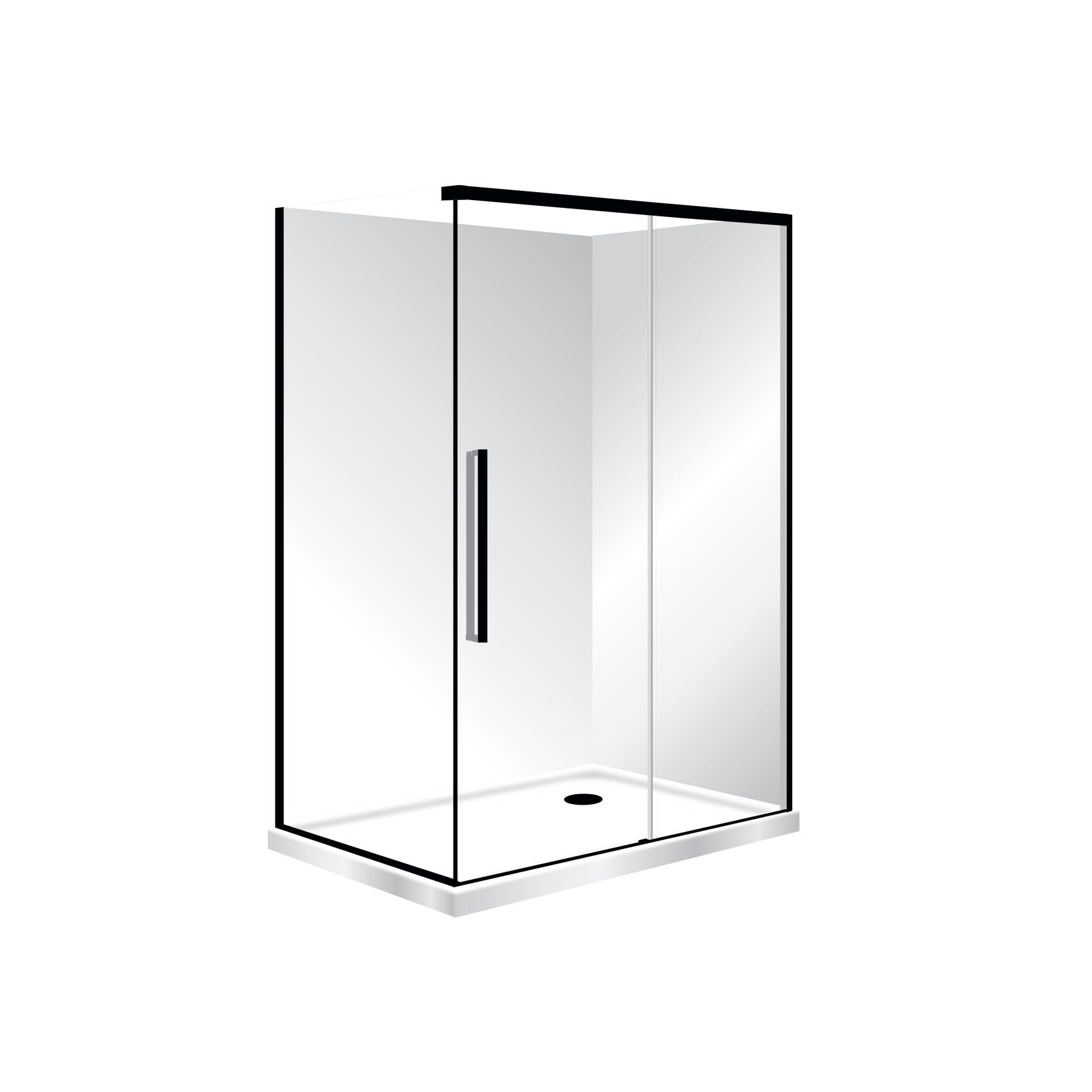 Horizon 2 Sided Sliding Door Shower with Clear Glass gallery detail image