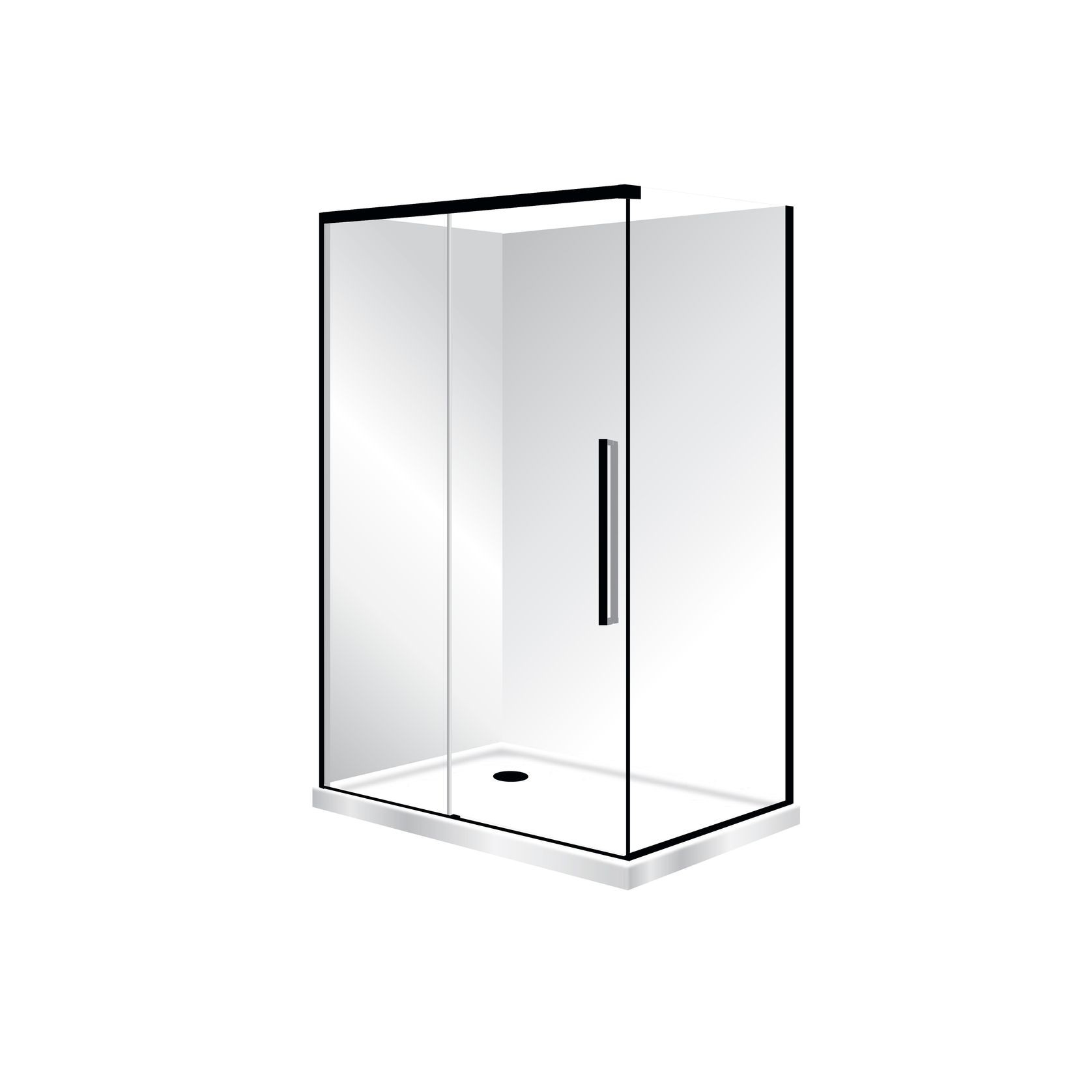 Horizon 2 Sided Sliding Door Shower with Clear Glass gallery detail image