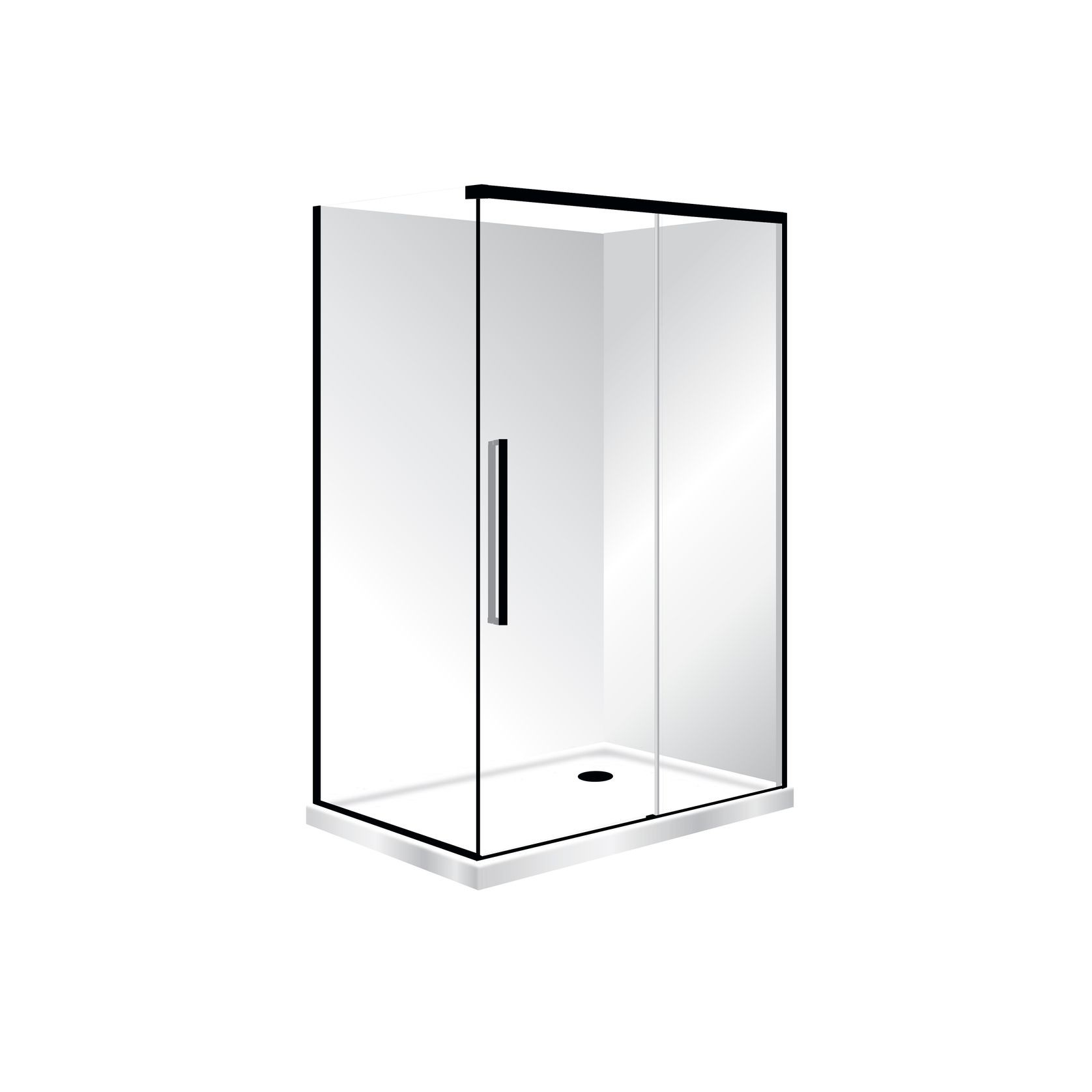 Horizon 2 Sided Sliding Door Shower with Clear Glass gallery detail image
