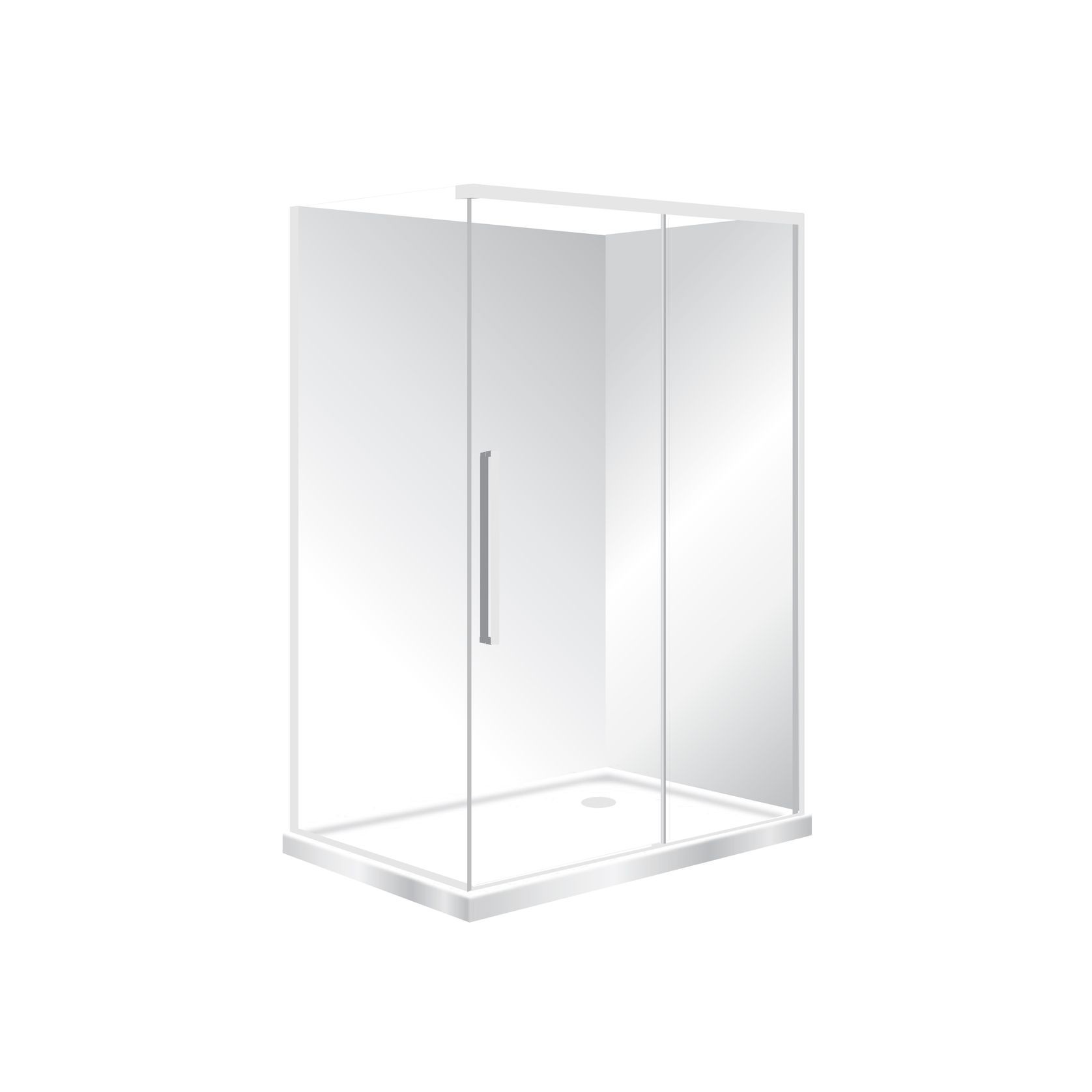 Horizon 2 Sided Sliding Door Shower with Clear Glass gallery detail image