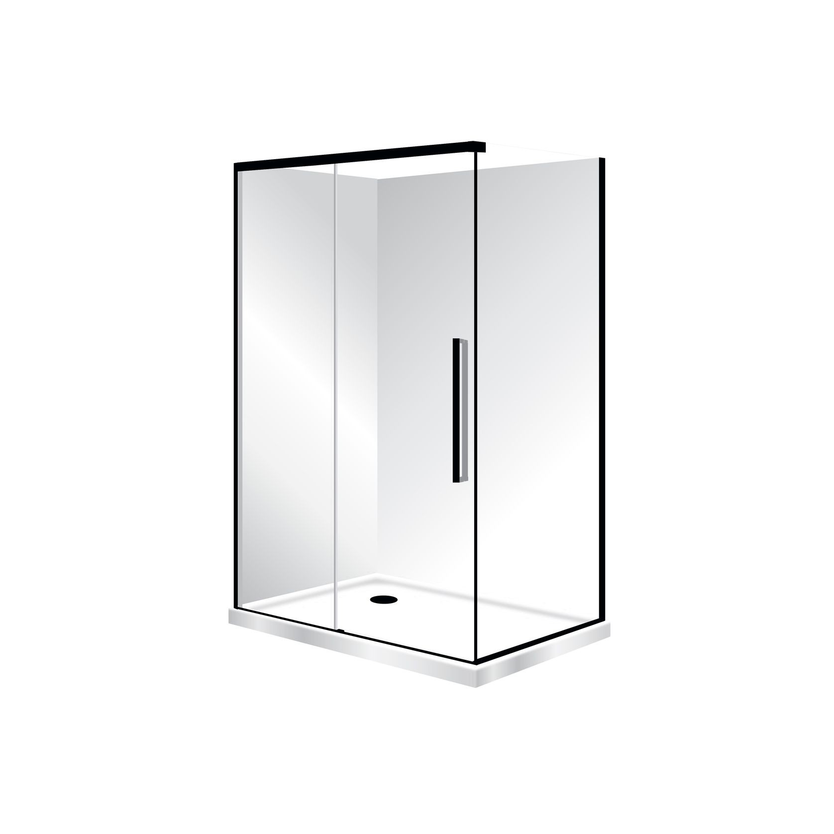 Horizon 2 Sided Sliding Door Shower with Clear Glass gallery detail image