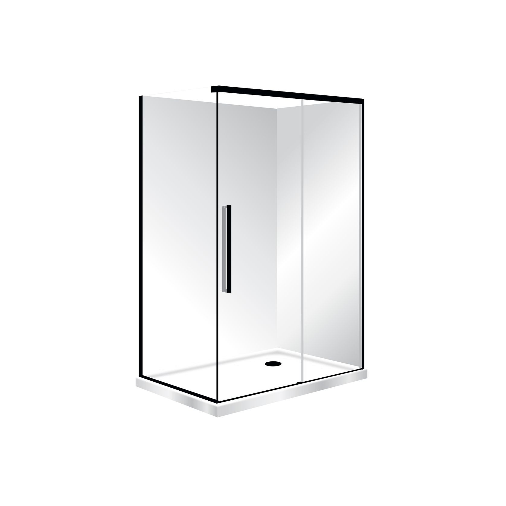 Horizon 2 Sided Sliding Door Shower with Clear Glass gallery detail image
