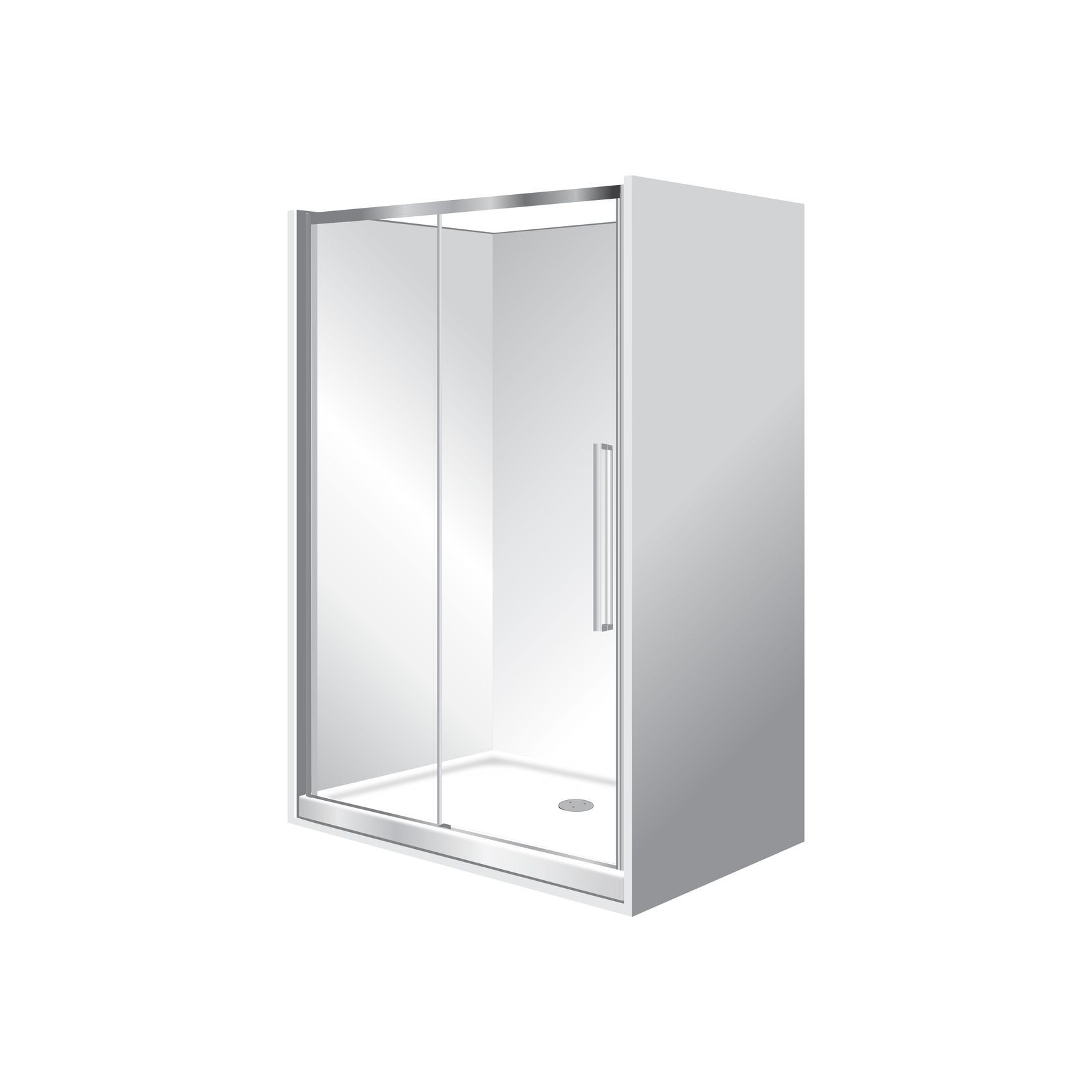 Horizon Alcove Sliding Door Shower with Clear Glass gallery detail image