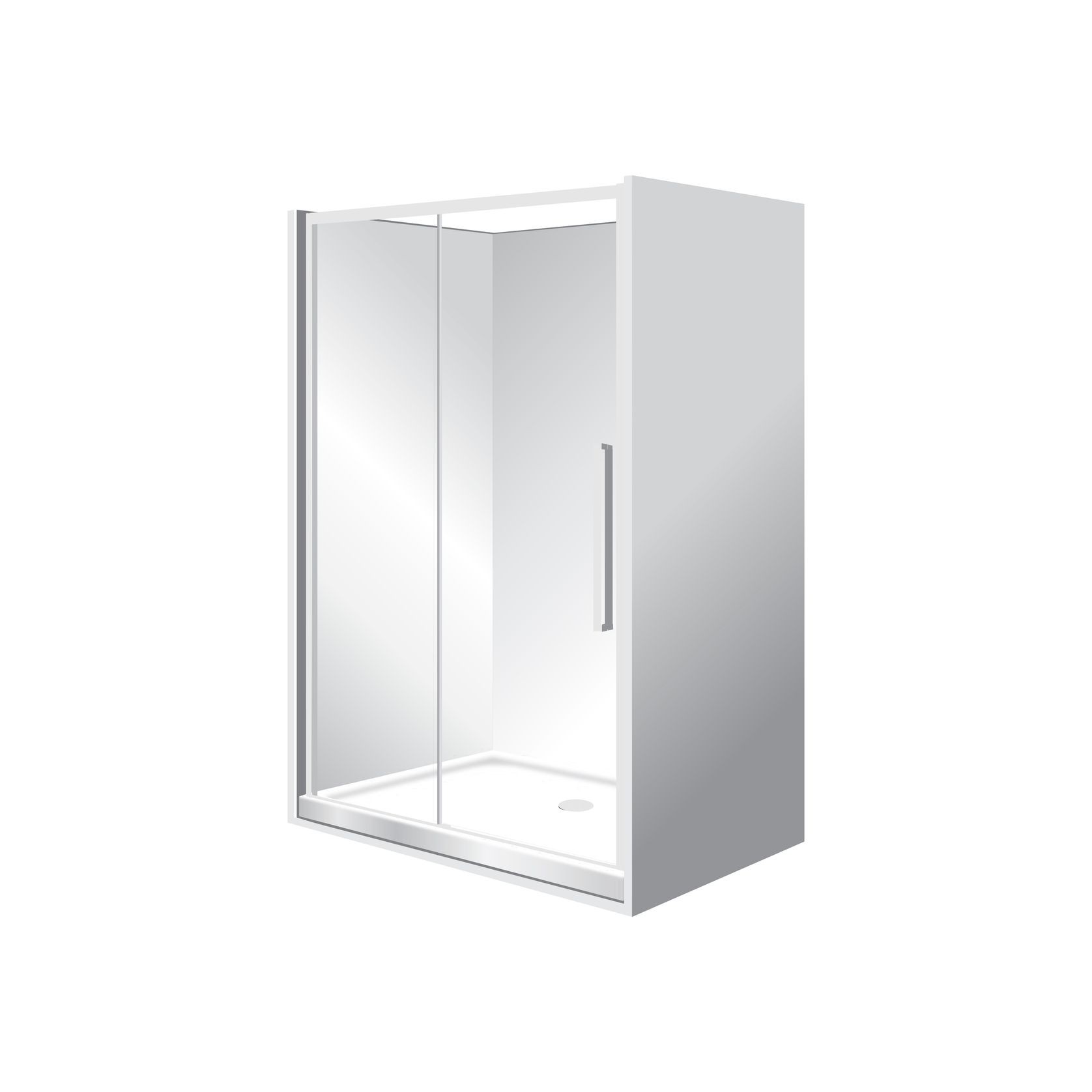 Horizon Alcove Sliding Door Shower with Clear Glass gallery detail image