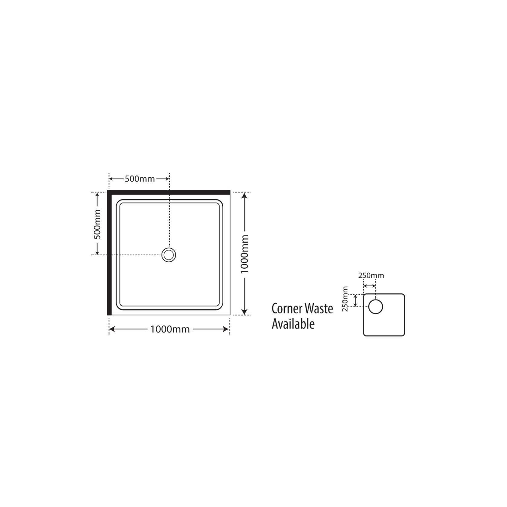 Horizon Corner Entry Pivot Door Shower gallery detail image