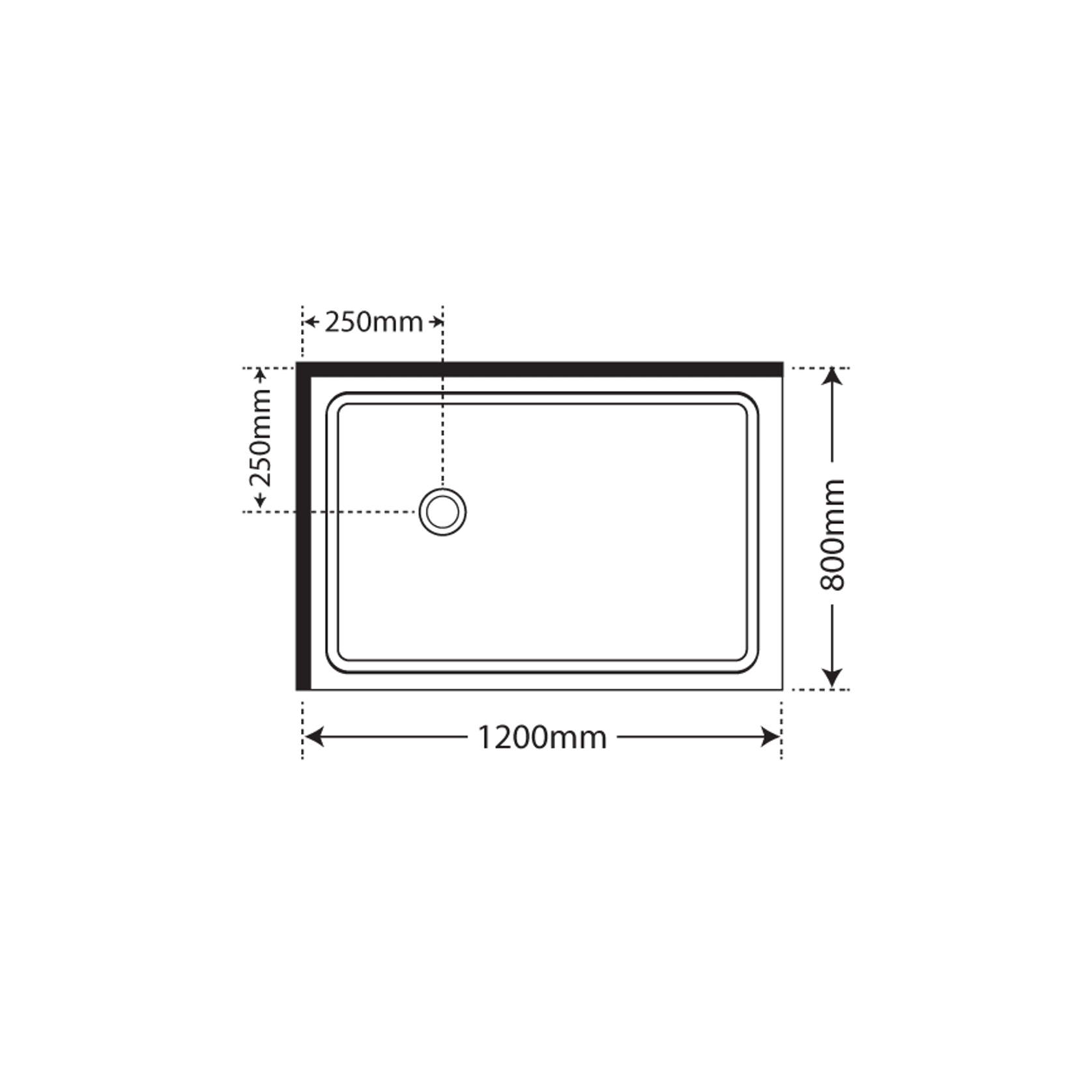 Horizon 2 Sided Sliding Door Shower with Clear Glass gallery detail image