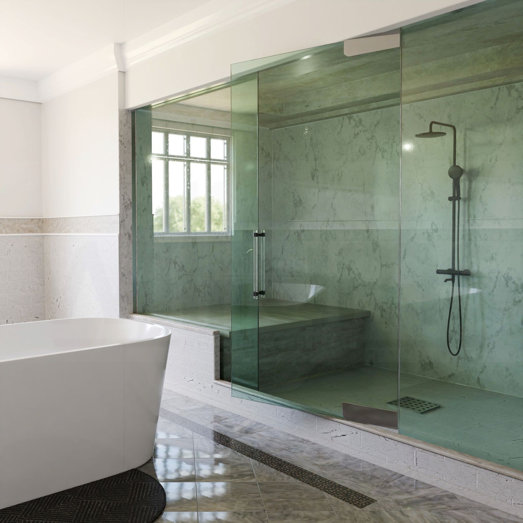 Lucite Shower Door Pulls (Pair) gallery detail image