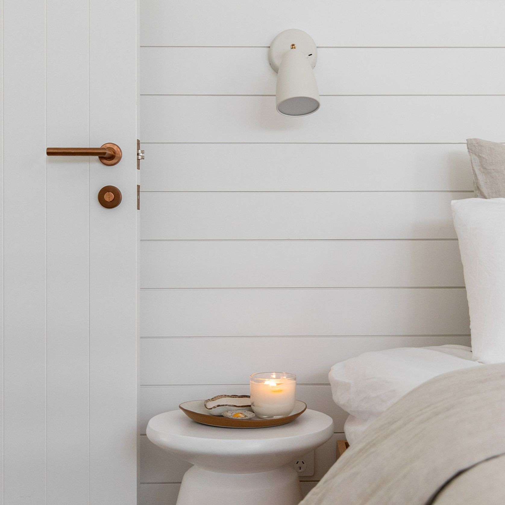 Davis Door Handle | Brushed Copper gallery detail image