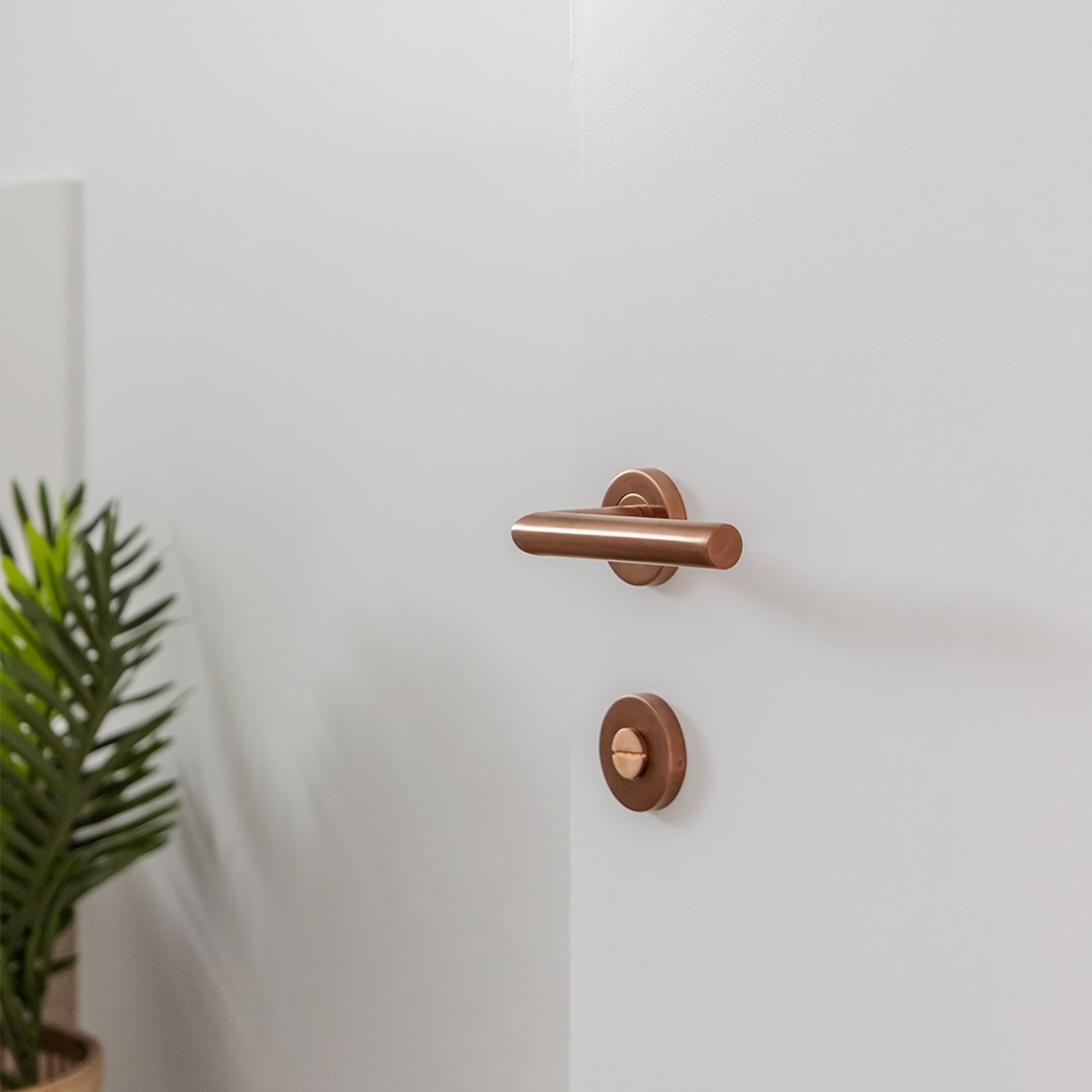 Davis Door Handle | Brushed Copper gallery detail image