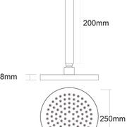 Voda Round Ceiling Mounted Shower Drencher gallery detail image