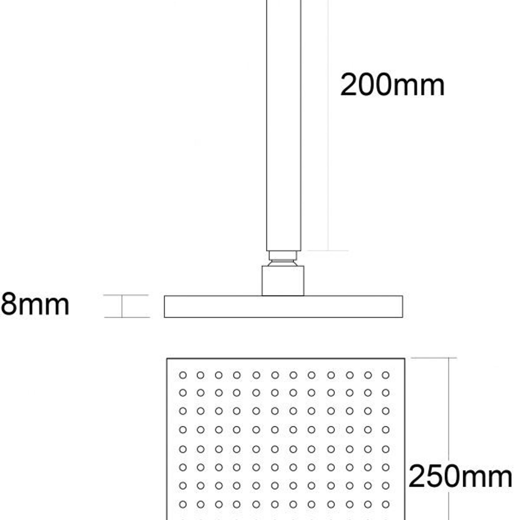Voda Ceiling Mounted Shower Drencher Square gallery detail image