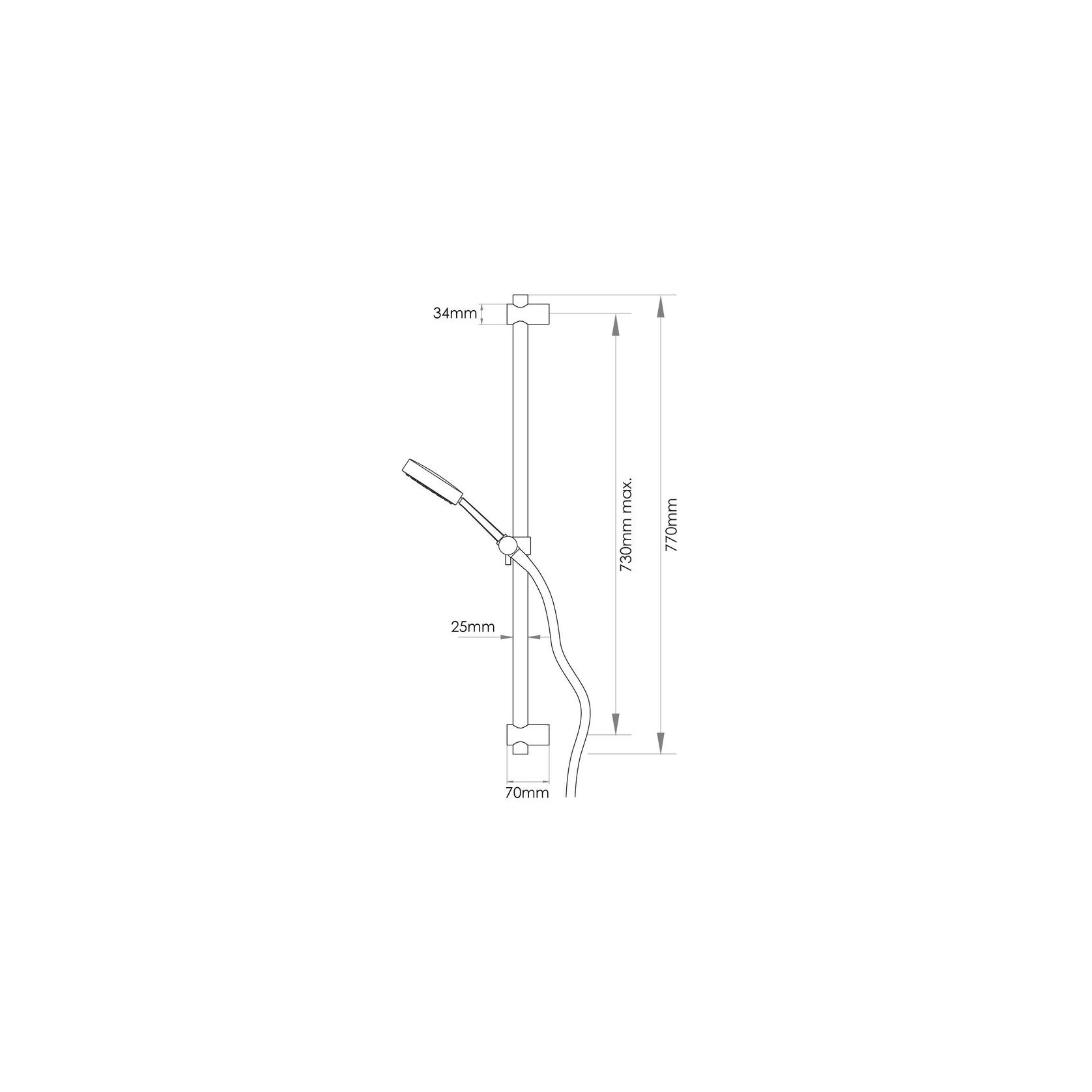 Stainless Single Function Slide Shower gallery detail image