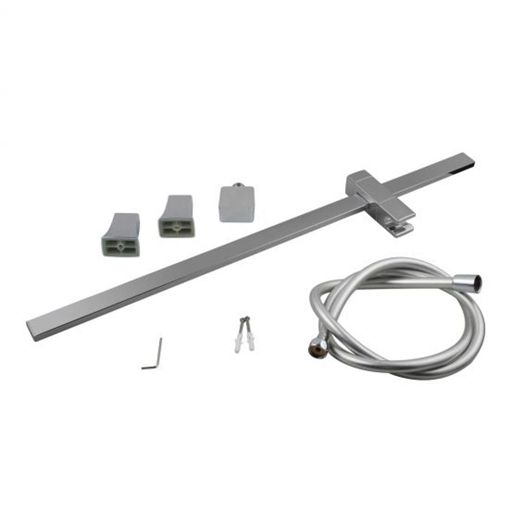 Square Shower Rail Chrome gallery detail image