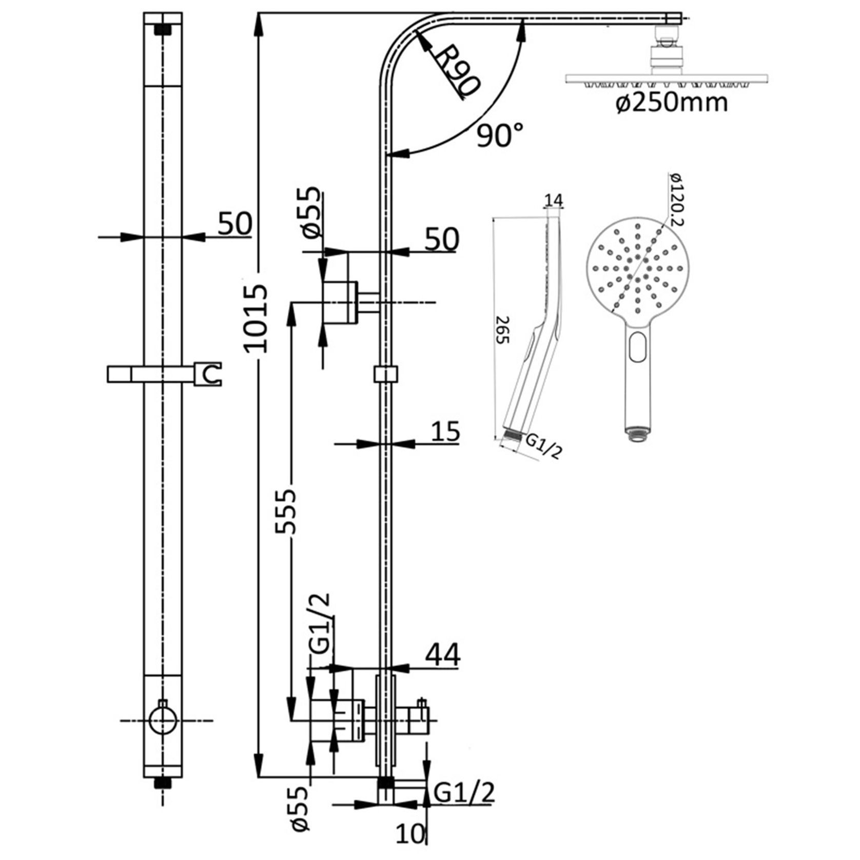 Unika Kara Multifunction Shower Set gallery detail image