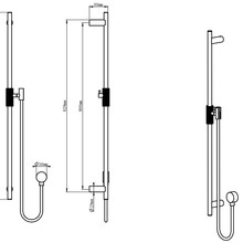 Caddence Shower Rail Gun Metal Grey gallery detail image