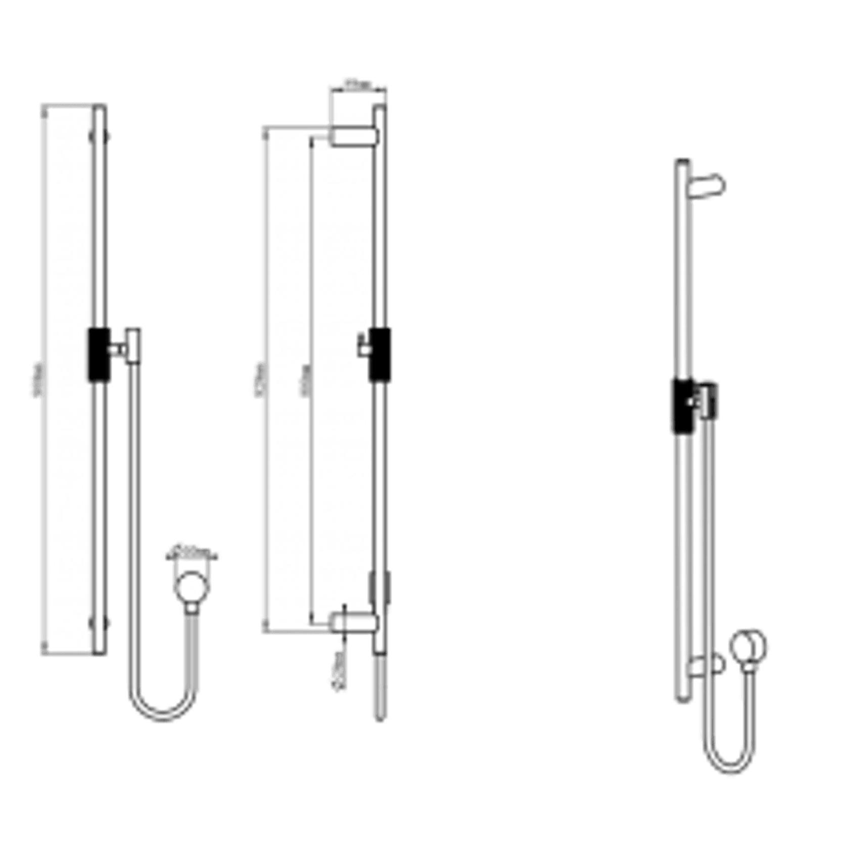 Caddence Shower Rail Brushed Brass gallery detail image