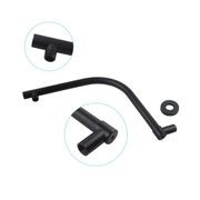 Gooseneck Square Shower Arm Matte Black gallery detail image