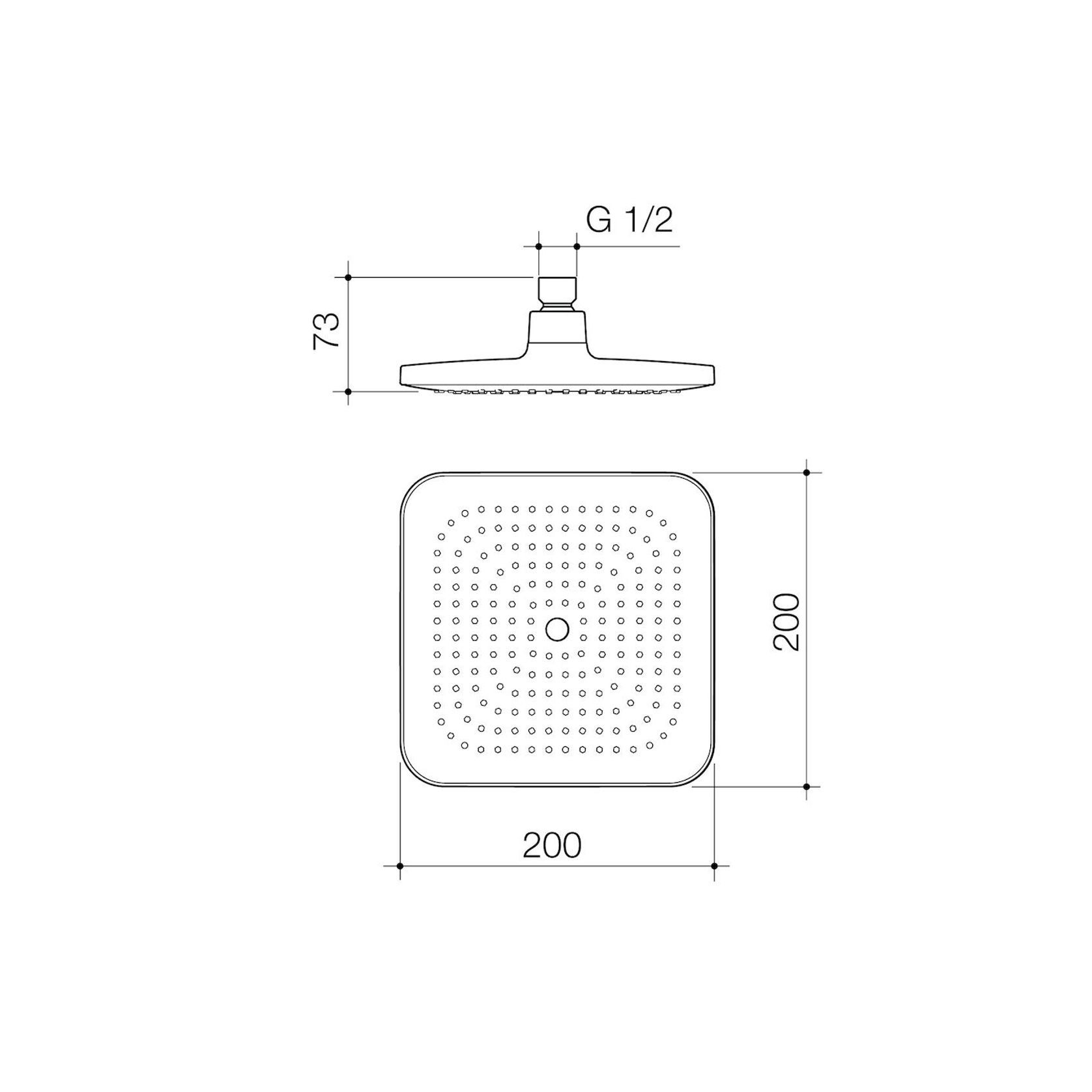 Luna Overhead Shower Head Only gallery detail image