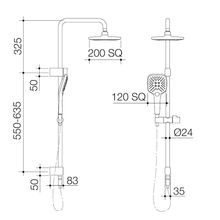 Luna Multi-function Rail Shower with Overhead gallery detail image