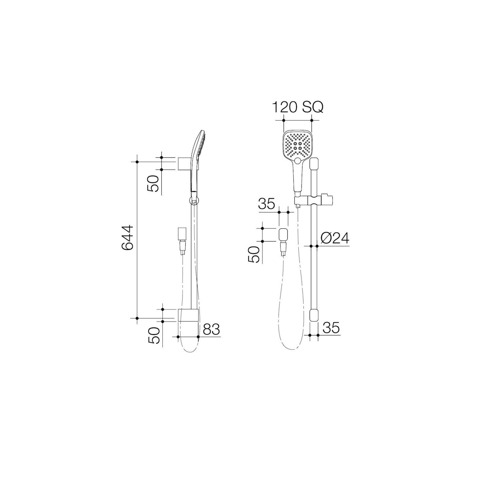 Luna Multi Function Rail Shower gallery detail image