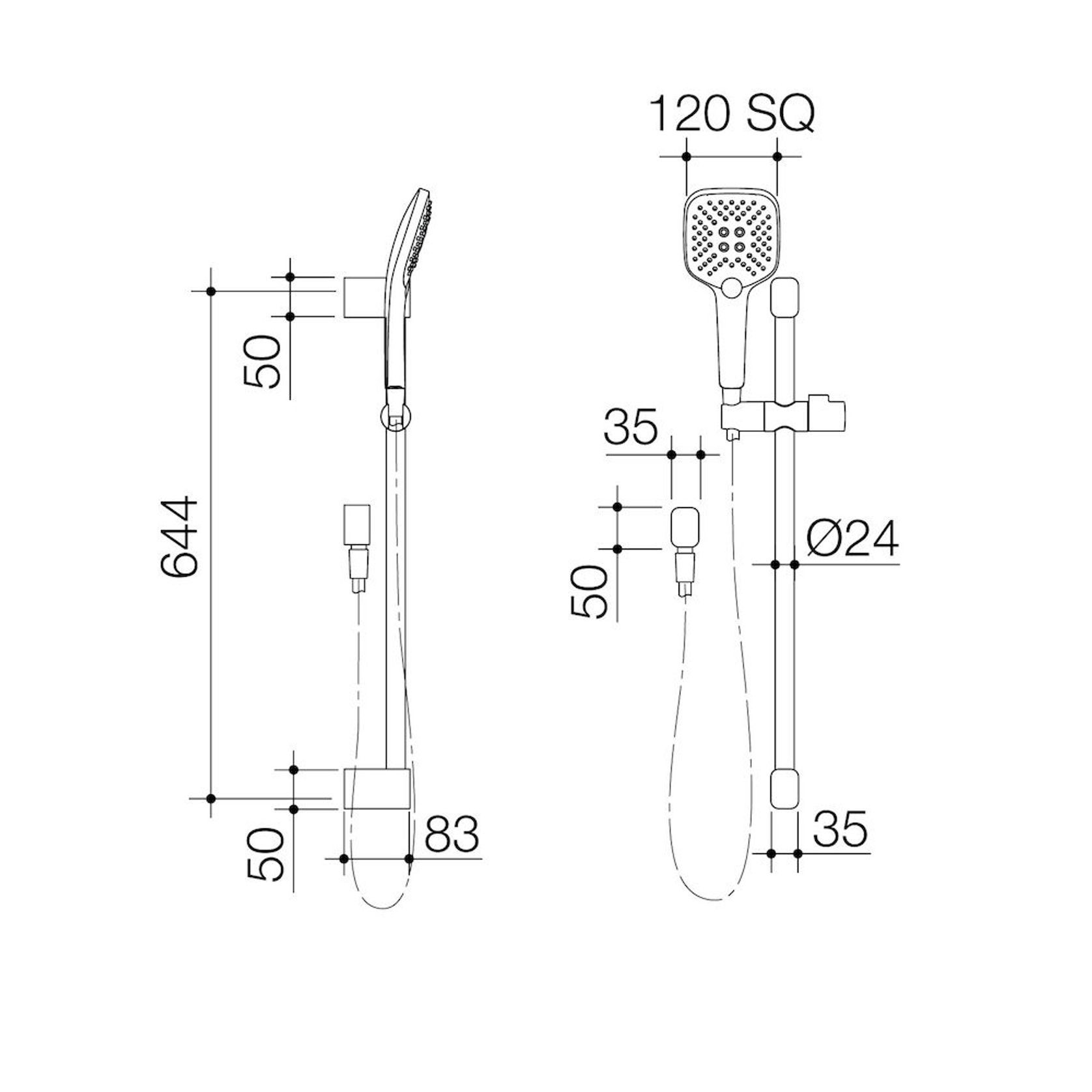 Luna Multi Function Rail Shower gallery detail image